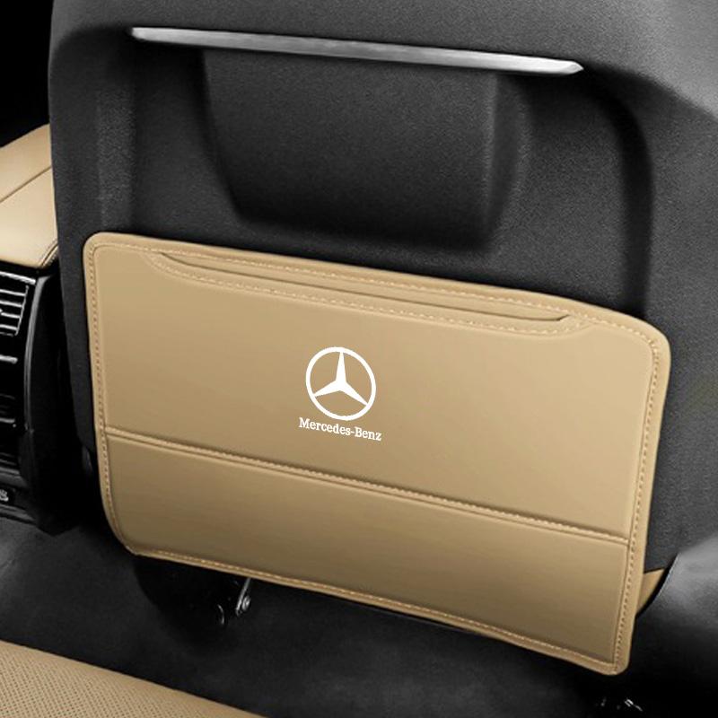 Car Anti-Kick Mats Auto Seat Back Protector Cover For Mercedes Benz AMG W212 W204 W211W168 W213 W205 W210 W124 C E S-Class GLK QU3