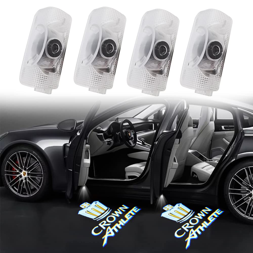Sada 4 LED dveřních světel pro osvětlení nástupního prostoru, uvítací světla a světla s projekcí loga Ghost Shadow pro řadu 200 Crown Athlete Athlete s kompatibilitou s 180