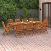 Day and Night - Day and Night Garden Dining Set 11 Pieces Solid Acacia Wood 280x90x75cm