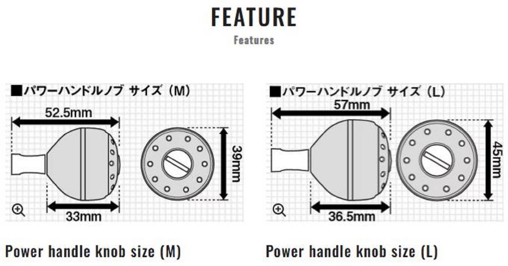 Shimano Yumeya Handle Knob Type B Metal Size L 4000-20000 026293