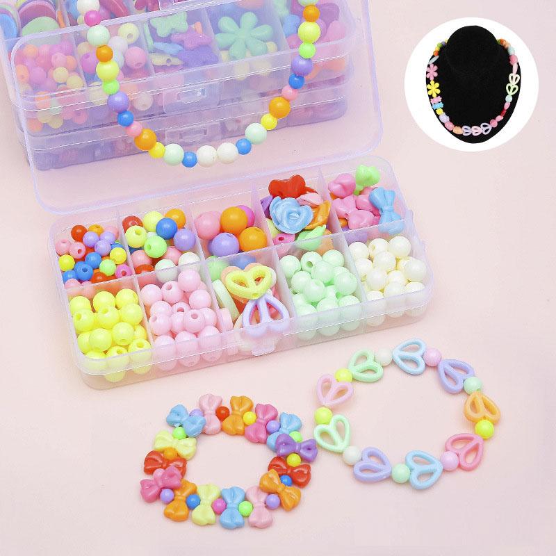 Non-Toxic Children'S Handmade Beaded Diy Handmade Bracelet Necklace Ornaments Accessories Colorful Beads Educational Toys For Children Gifts