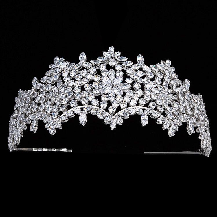 CZ Hairband Classic Vintage Women Wedding Hair Accessories Fashion Party Tiaras and Crown Bridal Hair BC5144 Corona Princesa