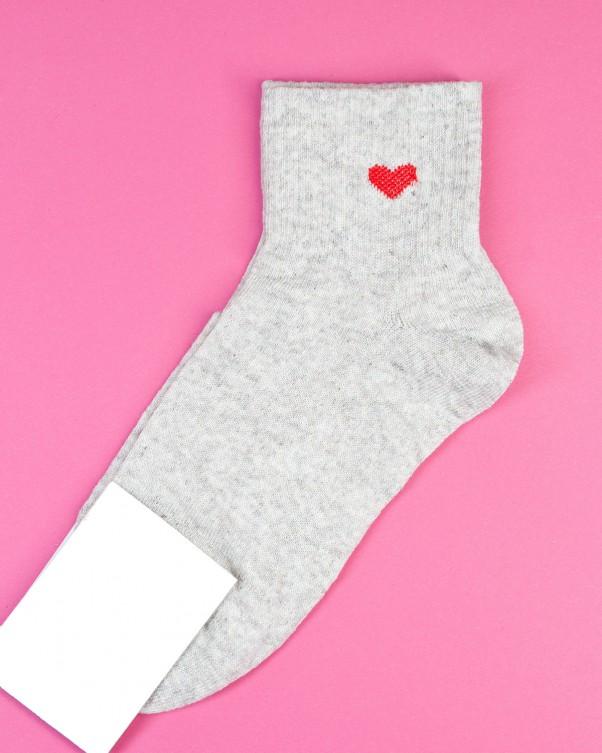 

Бавовняні шкарпетки із серцями ISSA Plus 36-40 бежевий