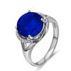Adjustable Swiss Blue Topaz Ring in 18K Rose Gold Plating - Women's Engagement Jewelry