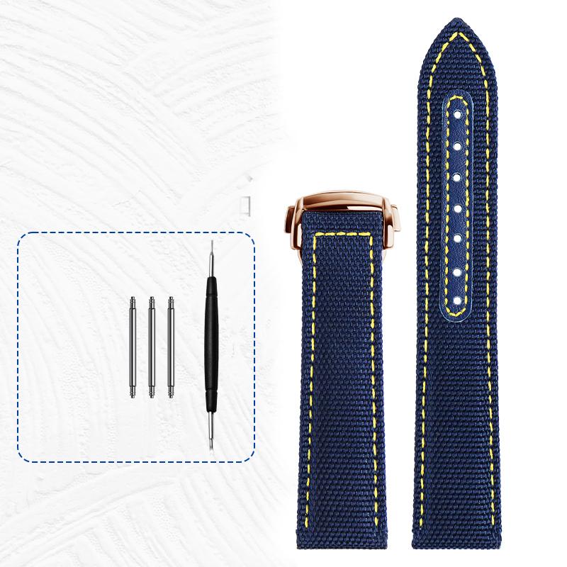Cinturino in nylon per omega hamilton cinturino Tela Resistente Cinturino per orologio 20mm 22mm confortevole Cinturino in pelle fibbia pieghevole inferiore
