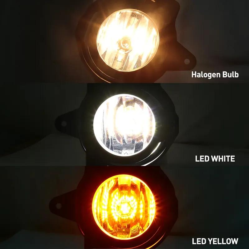 LED-Nebelscheinwerfer-Baugruppe Für Toyota Hilux Vigo MK7 2011 2012 2013 2014 2015 Auto Frontstoßstange Halogenbirne Mit Kabeln Wasserdicht 12V