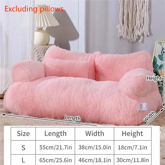 

Роскошная кровать для кошек, супермягкий теплый диван для домашних животных, съемный моющийся нескользящий спальный диван для маленьких собак, кошек, щенков, товары для домашних животных M