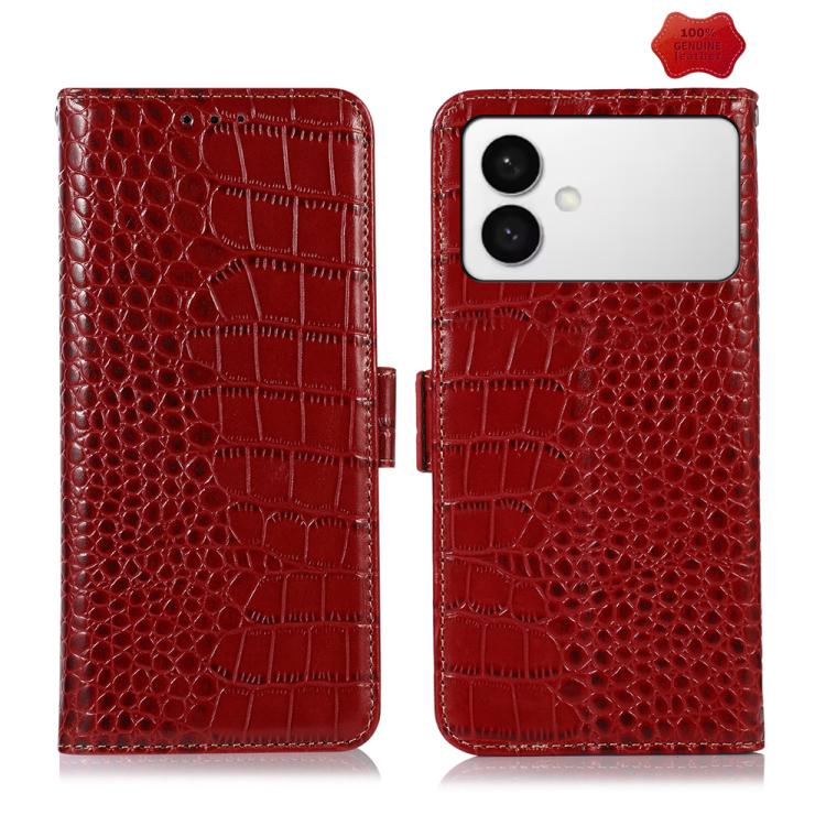 Krokodil Oberleder Rindsleder Handyhülle