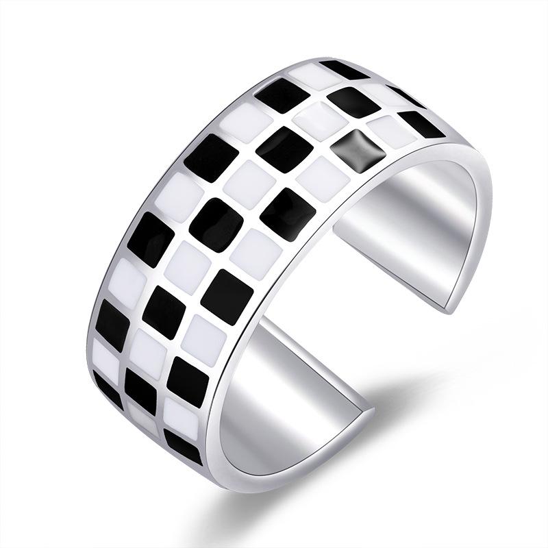 Schachbrettring - Modisch, Einzigartig, Luxuriös, Kleinformatig, Kleines Design - Kariert - Hochwertig - Cooler Stil - Neues Modell - Zeigefingerring