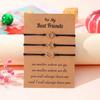 3pcs Star Moon Sun Friendship Bracelets Fashion Matching Bracelets Woven Rope Sister Bracelets for Women Teen Girls