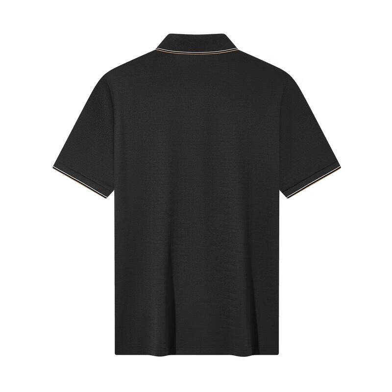 Men's Textured Stripe Short Sleeve Polo Shirt
