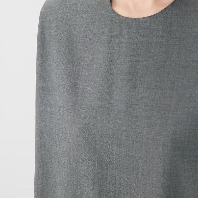 JNBY 2025 Summer Sleeveless Round Neck Wool Dress