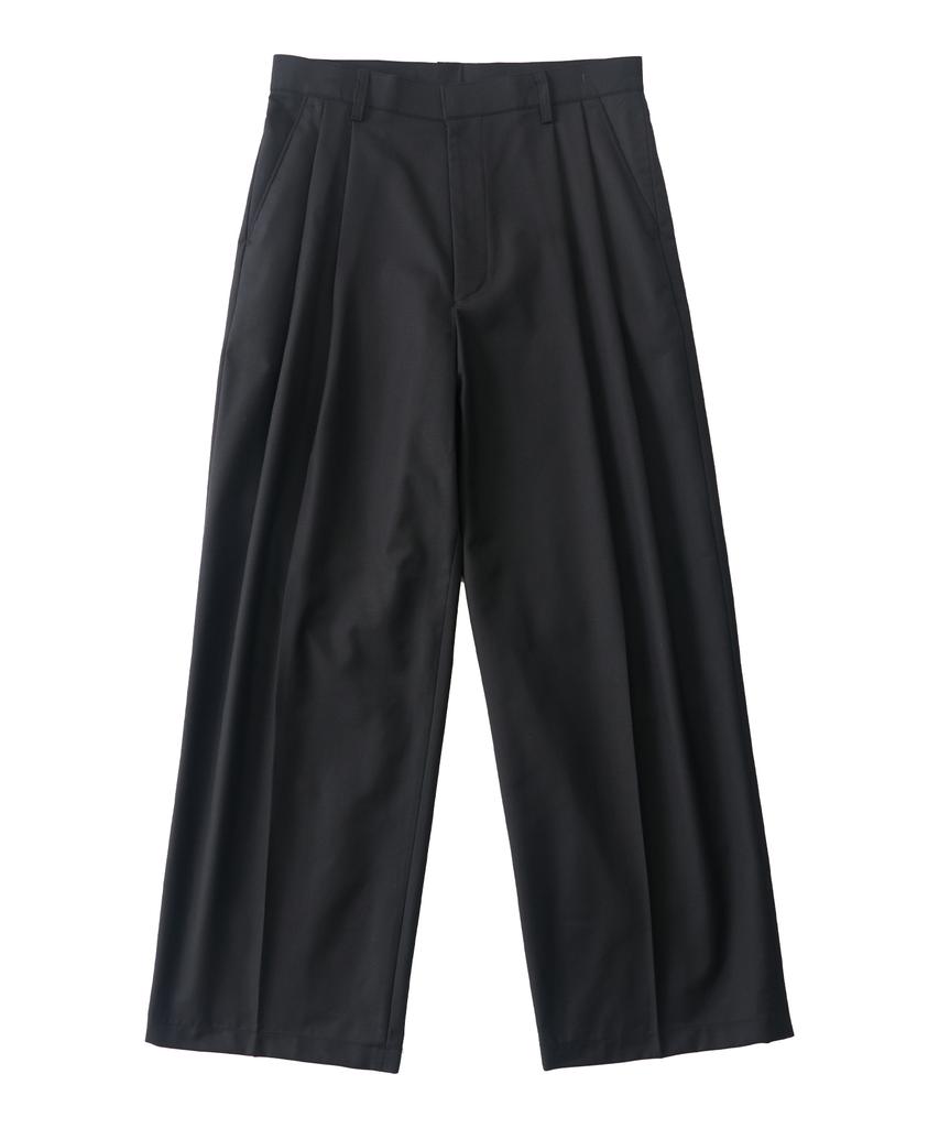 ANALOG MOOD Easy Tr Balloon Pintuck Slacks (Black)