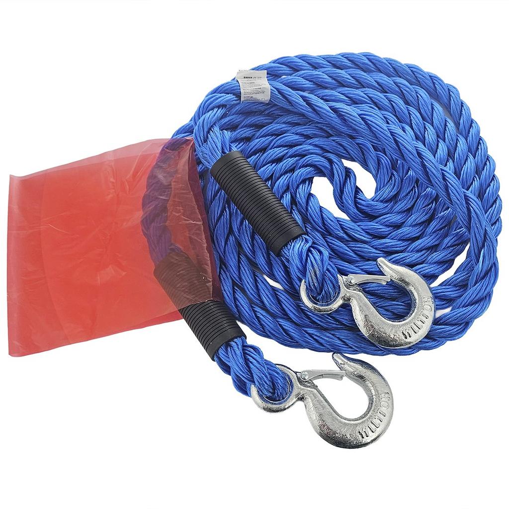 DMC Tow Rope Up To 5000 Kg, Braided with Hooks, 5 M, Heavy Duty