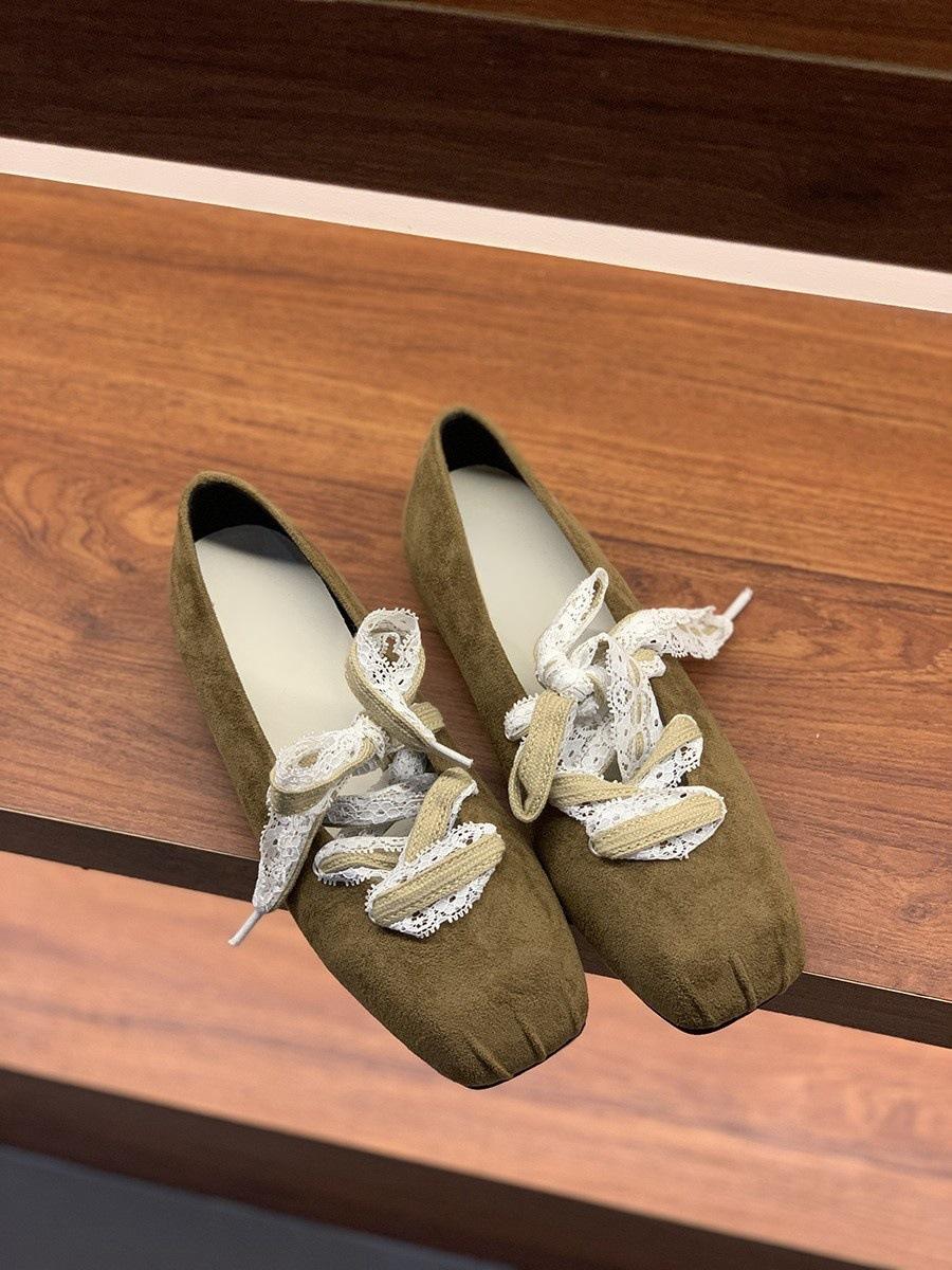 

Внутренняя высота увеличивается квадратная головка ретро-дизайна одиночные туфли женские 2025 весна новый стиль феи вечерние корейская версия туфли Мэри Джейн 40 хаки