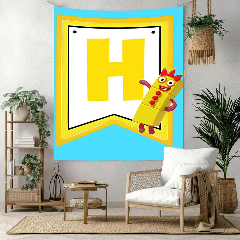 Numberblocks Wall Decor Tapestry Art For Pet Memorial Birthdaywedding Party Backdrop Family Gift