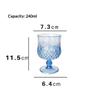 Vintage Plastic Wine Glasses Shatterproof Cut Goblet Reusable Unbreakable Cocktail Cup for Wedding Bridal Shower Event