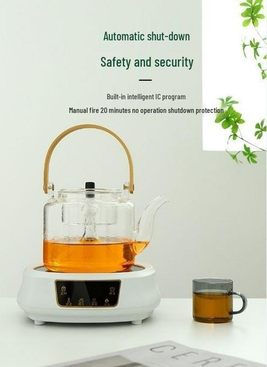 Smart Electric Ceramic Tea Brewer - Compact Kettle for Brewing, Steaming, and Boiling Tea