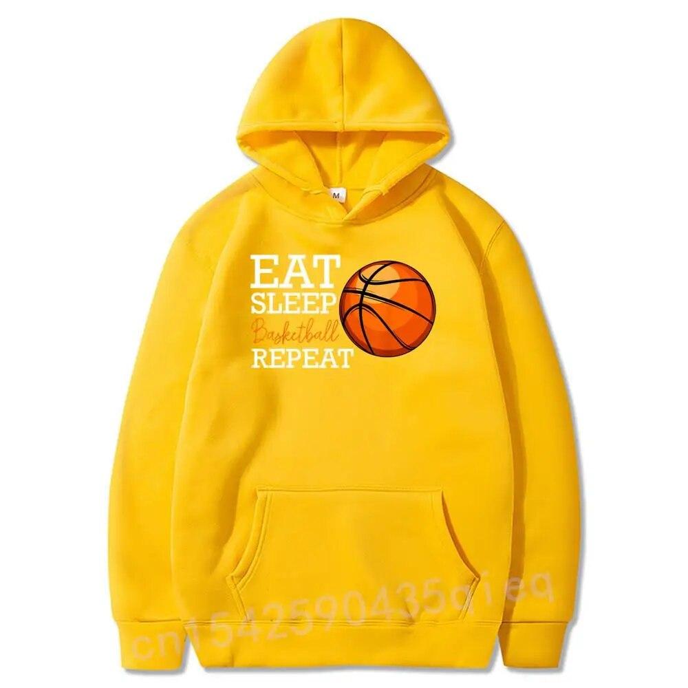 

Толстовки с капюшоном Eat Sleep, баскетболом, забавным игроком, командные виды спорта, однотонные персонализированные толстовки унисекс с длинными рукавами, нормальные 4XL