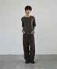 Seukeulaeteulpigsel Vtg Fade Dart Curved Line Cotton Pants [Brown]