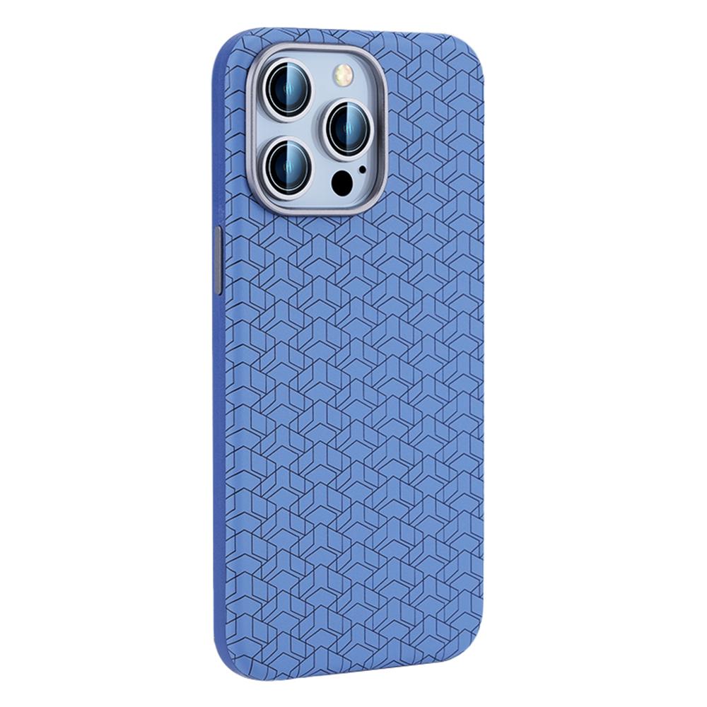For iPhone 16 Pro Case Compatible with MagSafe Anti-Drop PU+TPU Phone Cover Geometric Pattern