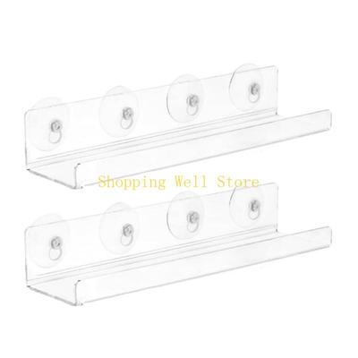 KX4B Acrylic Window Sill Extension Shelf Suction Cup Plant Stand for Balcony Pots Indoor Herb Garden and Succulents Planters