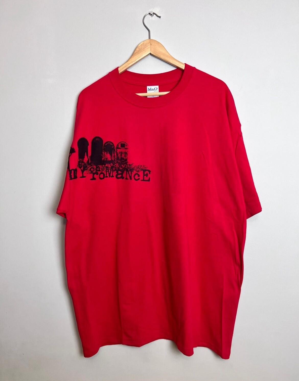 VINTAGE MY CHEMICAL ROMANCE BAND T SHIRT PROMO ALBUM RARE 00s Y2K Red XL Unisex T-Shirt XXL