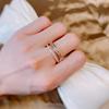 New Natural Zircon Ring For Women  Rose Gold Stackable Band Rings Fashion High Quality Daily Jewelry Party Accessories