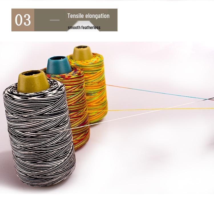 402 Colorful Variegated Sewing Machine Thread - Rainbow Cotton, Gradient Section-Dyed, Clothing Accessories In Stock