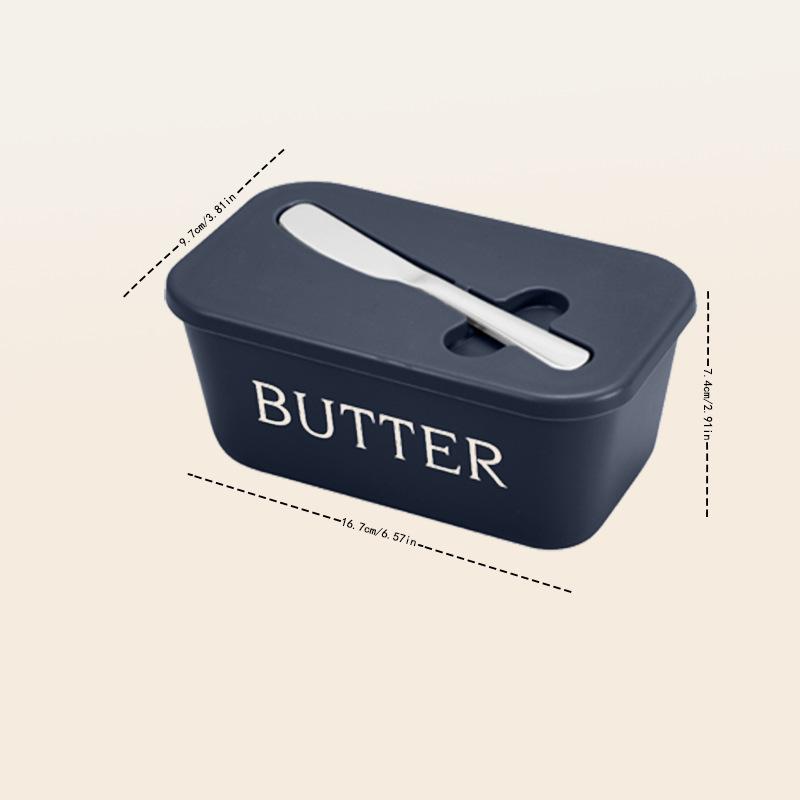 Butter Box Set with Lid for Refrigerator Storage Easy to Clean Surface Ideal for Hotels Homes Restaurants Butter Dish Serving 1