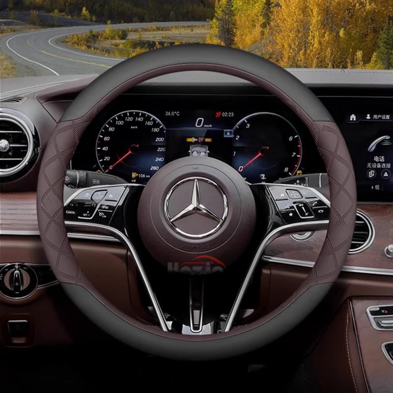 Leder Lenkradabdeckung für Mercedes Benz G500 A180 W204 W205 W210 GLC W212 W124 W219 W203 W202 W447 W169 Zubehör