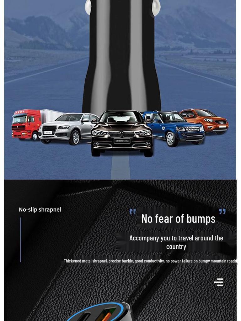 Dual Port USB-C Car Charger for Fast Charging - Compatible with Apple Devices