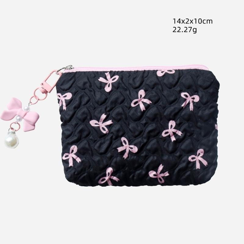 Cosmetic Bag Large Capacity Toiletry Bag Aesthetic Cosmetic Organizers Bows Makeup Bag Skincare Organisers for Women
