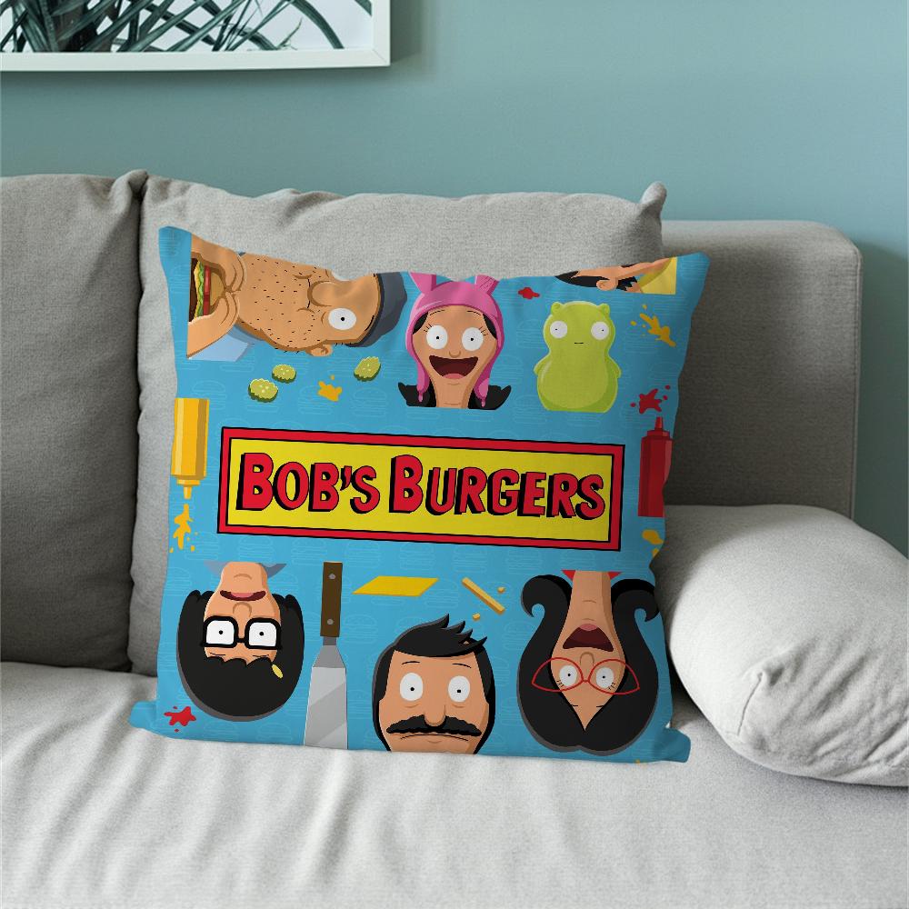 Cartoon B-Bobs Cute B-Burgers Pillow Case Sofa Living Room Bedroom Headboard Backrest Cushion Square Cushion Nap Time