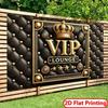 Sfondo VIP Lounge Nero Oro 2D Corona e Pelle Trapuntata Decorazione per Feste