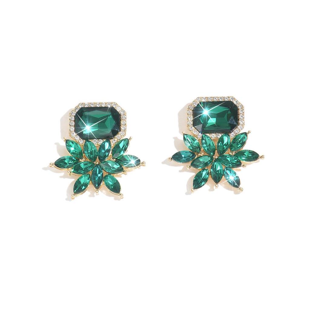TEMU Unique Rhinestone Dangle Earrings - Large, Fashionable, Versatile, and Perfect for Banquets and Evening Gowns.