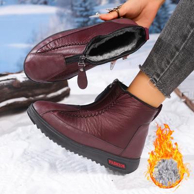 Winter Thick Warm Short Boots Comfortable Soft Soled Women's Shoes Fashionable Outdoor Anti Slip Waterproof Women's Boots