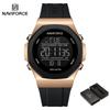 NAVIFORCE Digital Watch for Men Boy Waterproof Silicone Strap LCD Dial Luminous Countdown Boy Men's Sports Multifunctional Watch NF7117