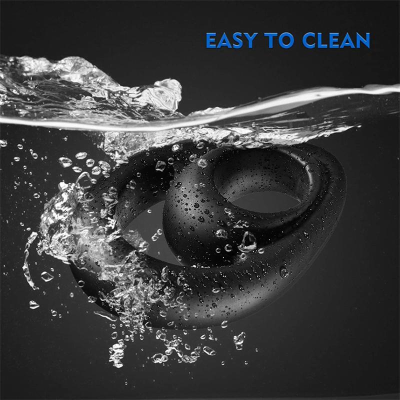 Soft Silicone Cock Penis Rings Testis Restraint Erection Lasting Time Delay Ejaculation Ball Stretcher Adult Sex Toy For Men