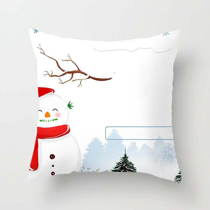 Cartoon Christmas Throw Pillow Set Santa Claus Sofa Gift Home Decor Pillowcase Christmas Gift Pillowcase