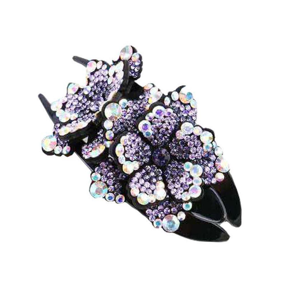 

Lady Rhinestone Temperament Hair Accessories Korean Style Hair Clip Duckbill Clip Women Hair Claw A