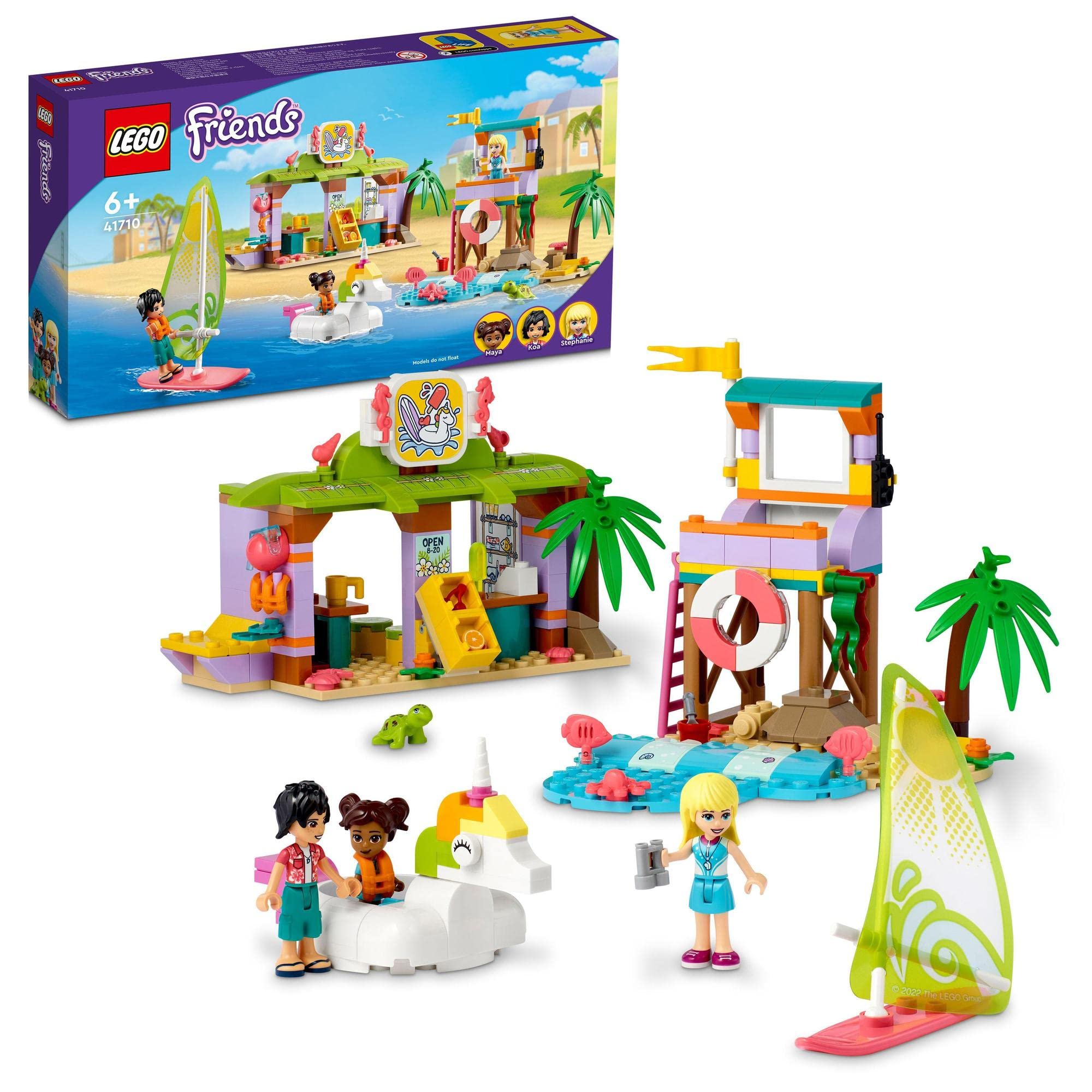 

LEGO Friends Fun Surfer Beach 41710 Toy Blocks Gift Pretend Play Ocean Girls Ages 6 and Up