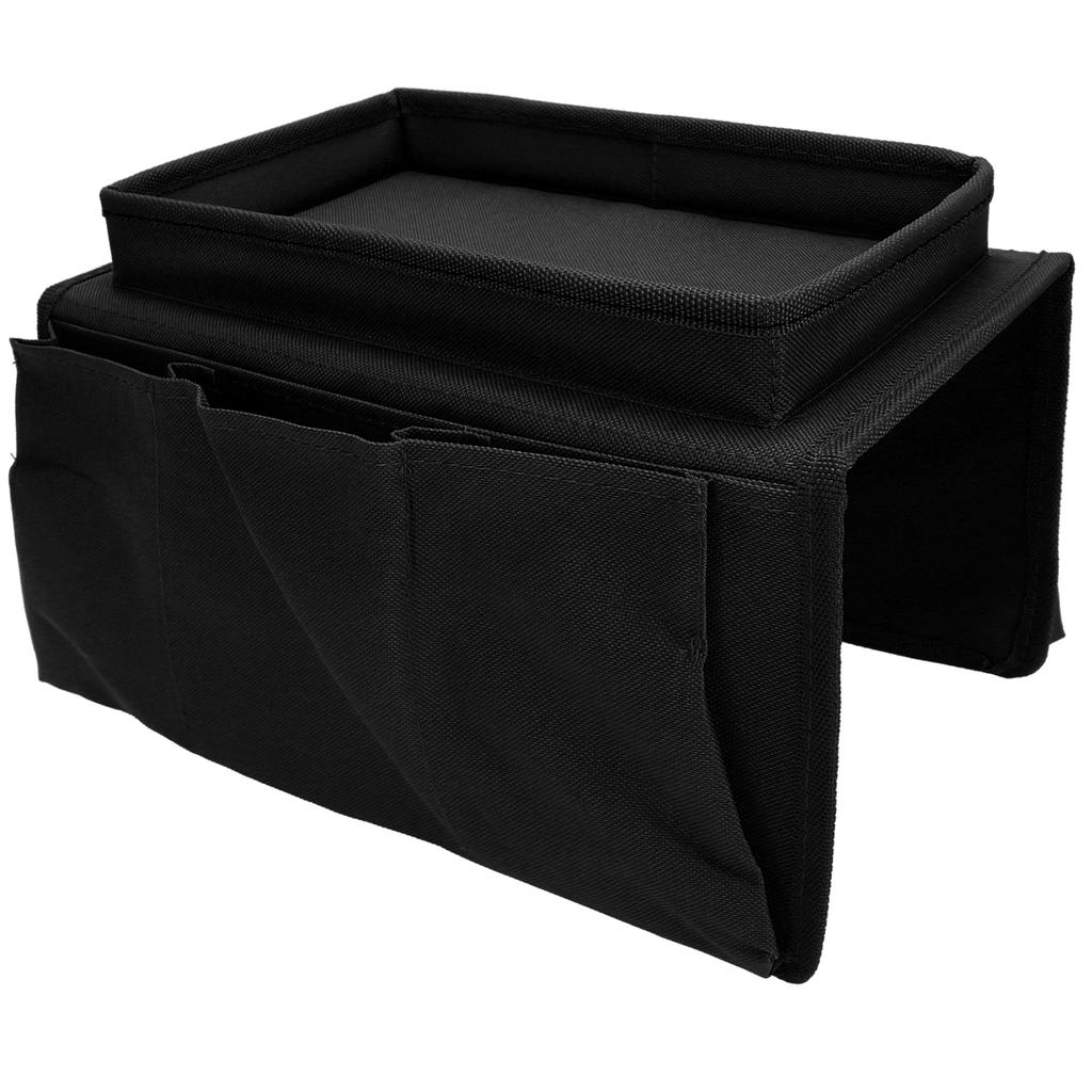 4 Pockets Sofa Armrest TV Remote Control Organizer Armchair Couch Bag with Cup Holder Tray