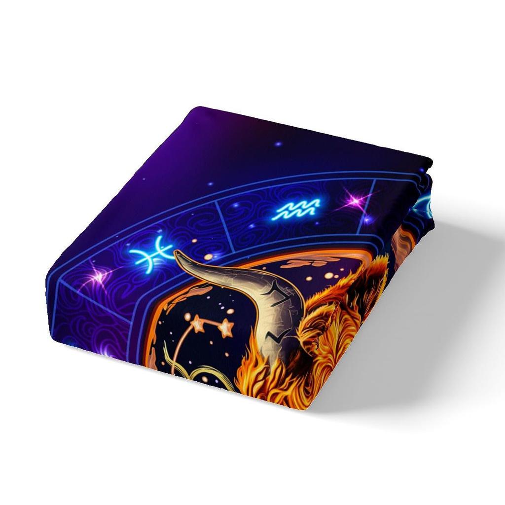 Constellation Taurus Three-Piece Quilt Cover 3D Digital Printing Bedding Set Bed Cover