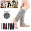 Women's Long Fleece Lined Cable Knit Leg Warmers for Skating and Casual Wear