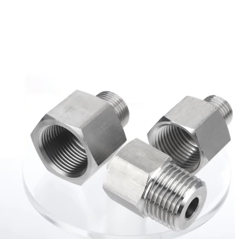 Stainless Steel Inner 3/8" To Outer 1/4" Thread Adapter