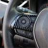 Carbon Fiber Steering Wheel Decor Frame Trim 3PCS For Toyota RAV4 -2024