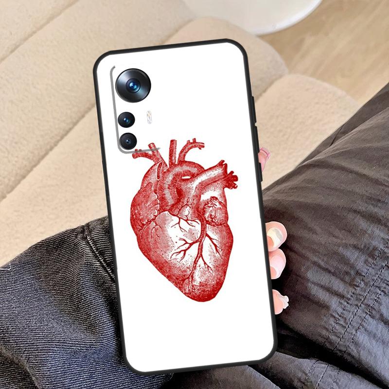 Human Heart Anatomy For Xiaomi POCO C65 F5 X5 X4 X3 Pro F3 F4 M5s Mi 14 13 Pro 11T 12T 13T 12 Lite Phone Case