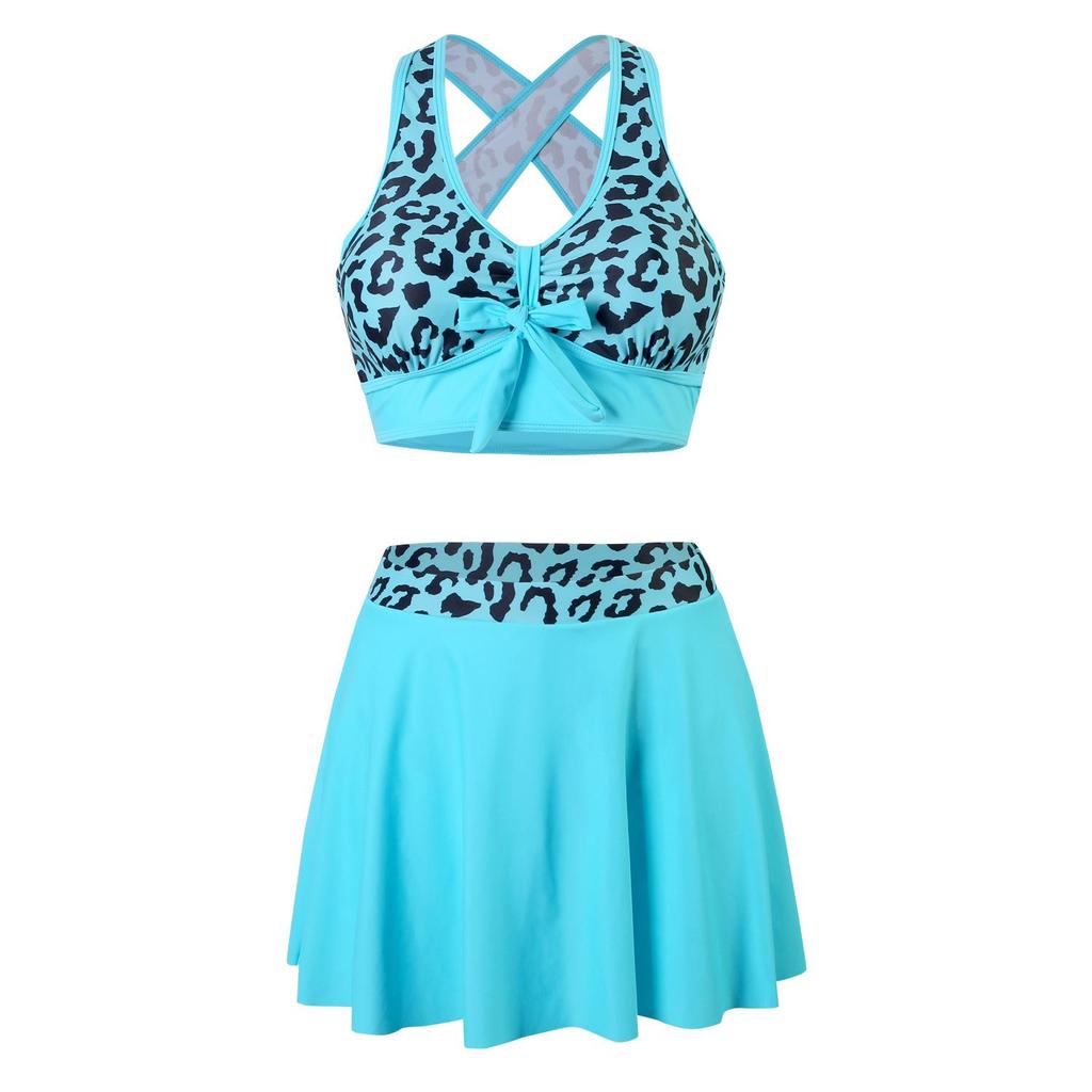 Costume da bagno europeo e americano Costume da bagno spezzato Abito conservativo da donna Set bikini Costume da bagno a tinta unita