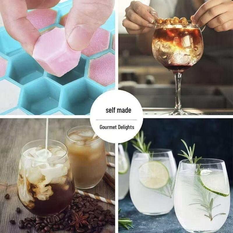 Food Grade Silicone Ice Cube Mold with Lid